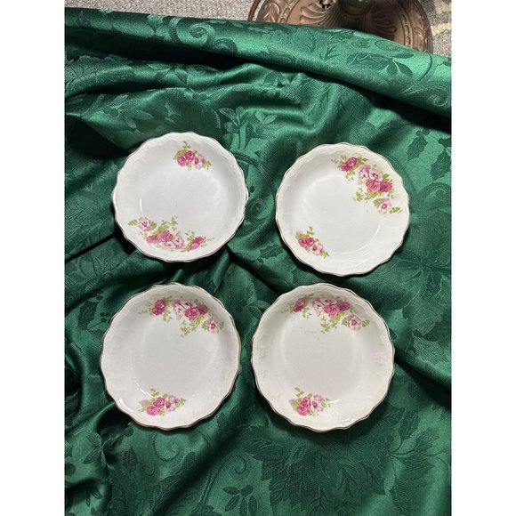 Antique Buffalo Pottery 4 Coffee Cups with saucers - Picture 4 of 7